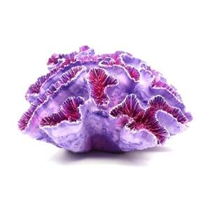 Aquarium Coral Fish Tank Ornament, Purple, 6.4x2.7 Inch, Polyresin